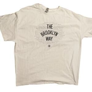 NWOT Men's Brooklyn Nets T-shirt "The Brooklyn Way" White & Black Size XL